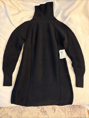 NWT Aritzia Wilfred Bianca Black Turtleneck Longline Sweater Dress